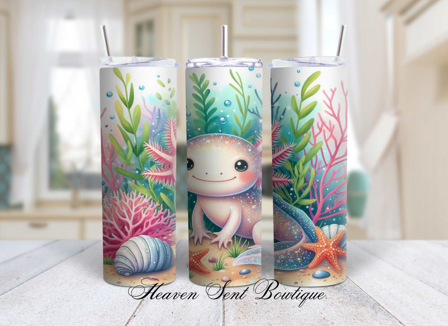 Axolotl Tumbler/Animal Tumbler/Kids Tumbler/20oz Tumbler/Sublimation Tumbler