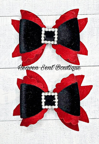 Christmas Baby Bows/Alligator clips for girls/Baby Headband with Bow/Baby hair bows/Nylon Headband for Baby/Holiday baby Bows/3" Bows