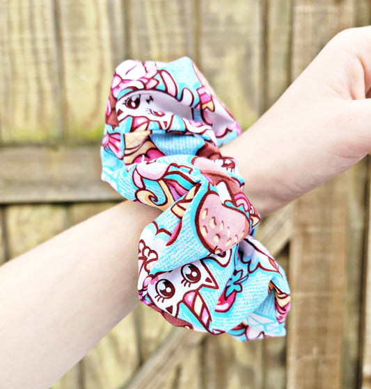 Kids Theme Scrunchies/Birthday Gift/ Kids Scrunchy/Hair Tie/ Ponytail Holder/ Cotten Fabric/