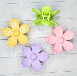 Flower Hair Claws Clips/Acrylic Hair Clip/Personalized Hair Claw/Trendy 5inch Hair Clip/Flower Hair Claws for Women/Rectangular Hair Claw/Flower Hair Claw