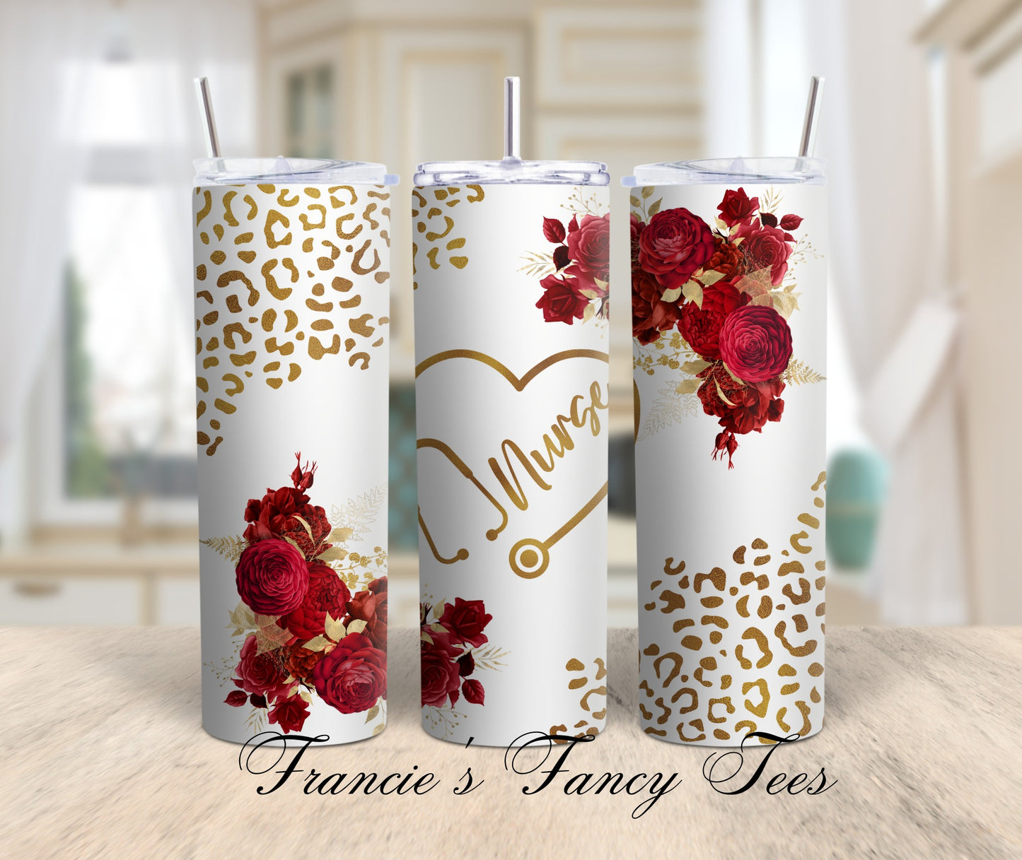 Nurse Flower Tumbler/Nurse/Best Gift/20oz Tumbler/Sublimation Tumbler