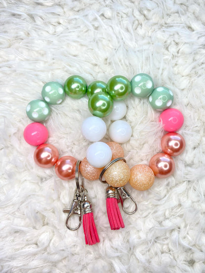 Acrylic Keychain/Keychain/Handmade/Acrylic Bead Wristlet Keychain/Best Gift