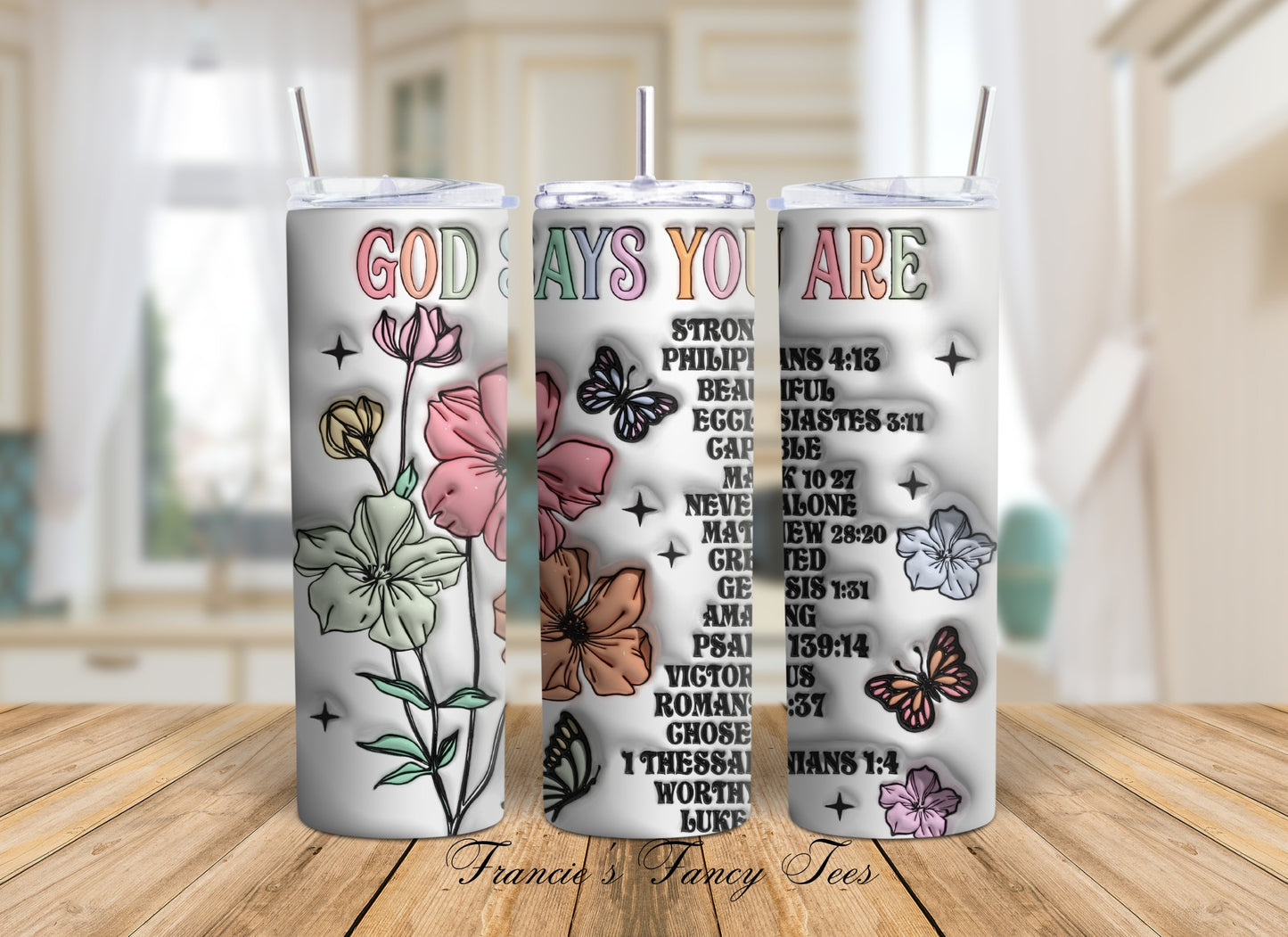 God Says You Are/Christian Tumbler/Christian Gift/20oz Tumbler/Sublimation Tumbler