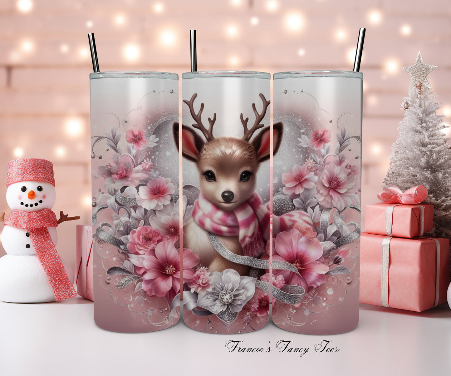 Christmas Deer Tumbler/Christmas Theme/Kids Tumbler/20oz Tumbler/Sublimation Tumbler