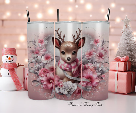 Christmas Deer Tumbler/Christmas Theme/Kids Tumbler/20oz Tumbler/Sublimation Tumbler