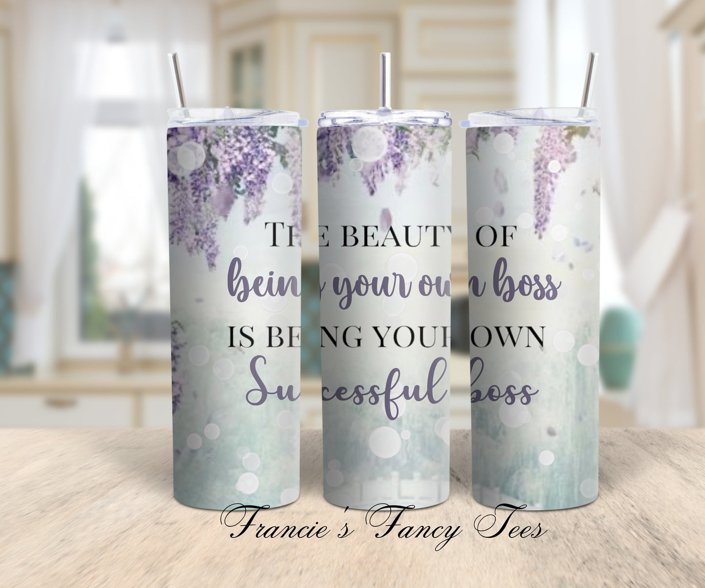 Girl Boss Tumbler/ Flower Tumbler/ 20oz Tumbler/ Sublimation Tumbler/ Birthday Gift