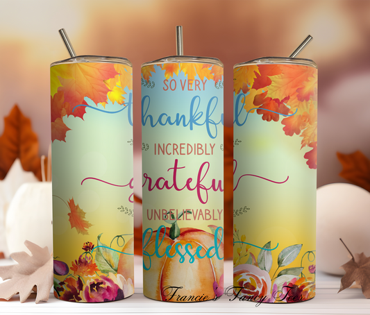 Fall Tumbler/Coffee Tumbler/20oz Tumbler/Sublimation Tumbler