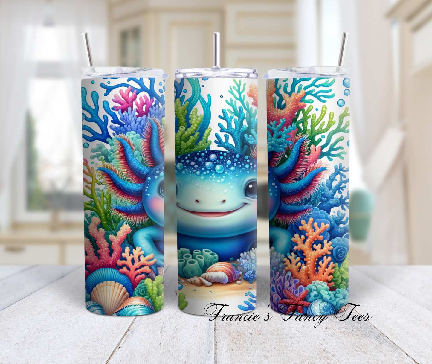 Axolotl Tumbler/Animal Tumbler/Kids Tumbler/20oz Tumbler/Sublimation Tumbler