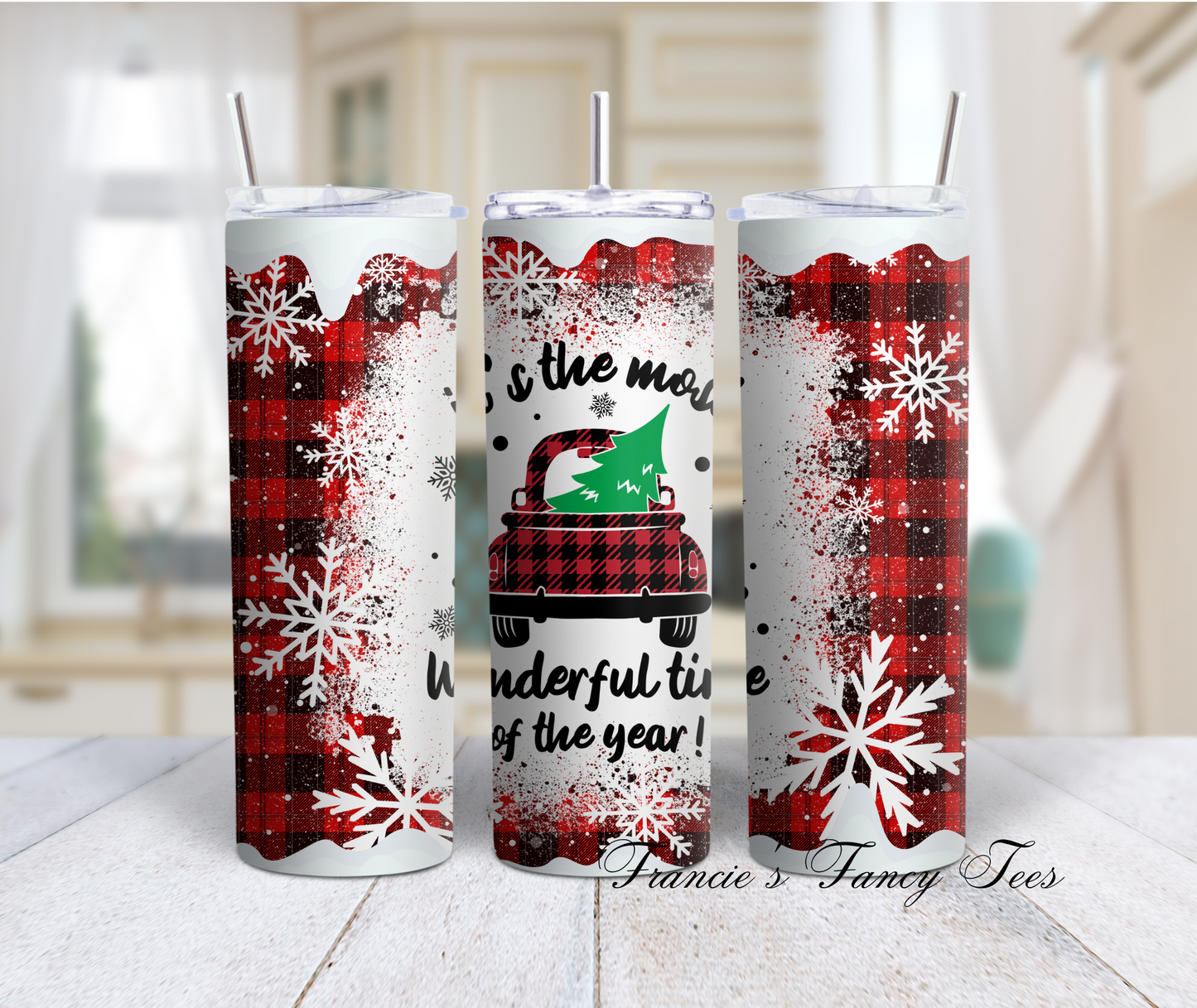 It's The Most Wonderful Time Of The Year/Christmas Tumbler/ 20oz Tumbler/Sublimation Tumbler