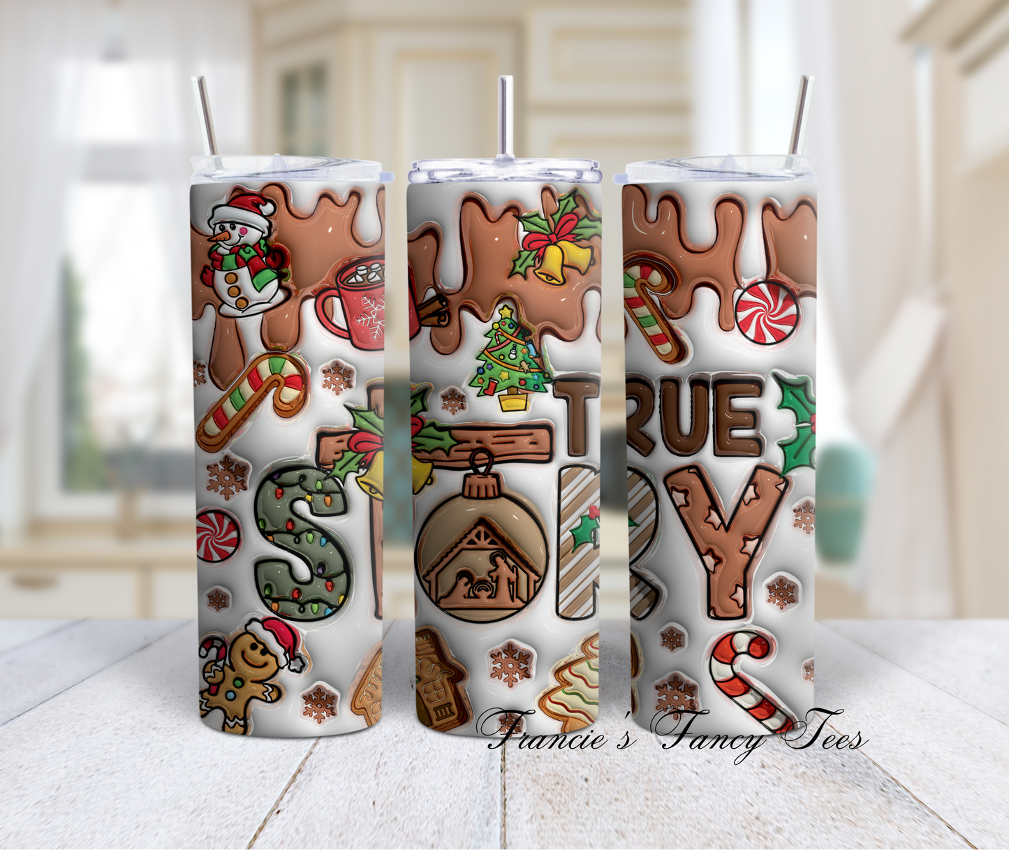 Ture Story Tumbler/Christmas Tumbler/20oz Tumbler/Sublimation Tumbler/Christmas Gift