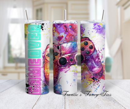 Girl Gamer Tumbler/Gamer Tumbler/Neon Color/20oz Tumbler/Sublimation Tumbler/Birthday Gift