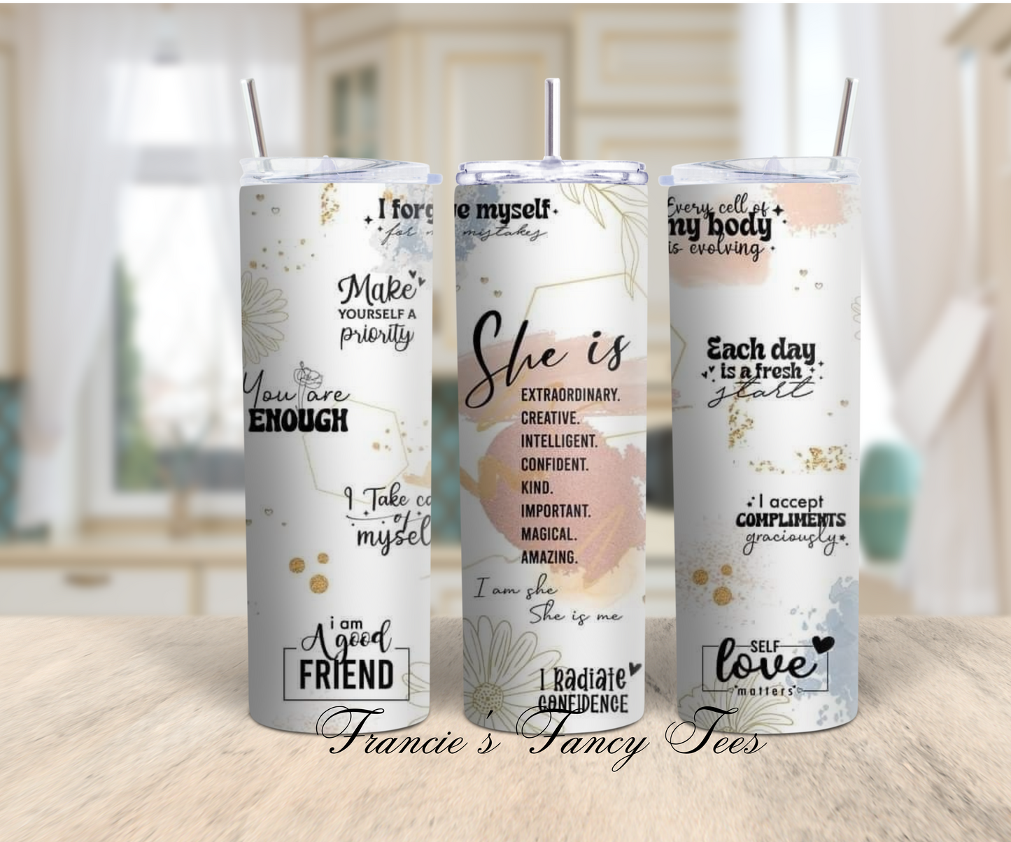 She Is Tumbler/Inspiring Tumbler/20oz Tumbler/Sublimation Tumbler/Birthday Gift/Gift for Your Best Friend