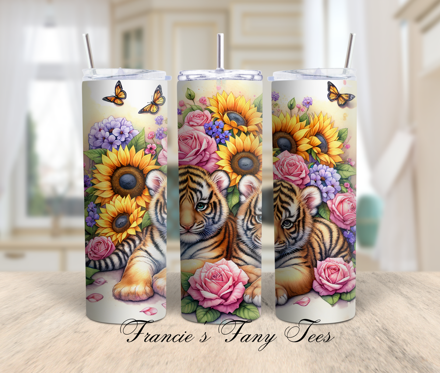 Tiger Tumbler/Kids Tumbler/Colorful Kids Tumbler/Birthday Gift/20oz Tumbler/Sublimation Tumbler