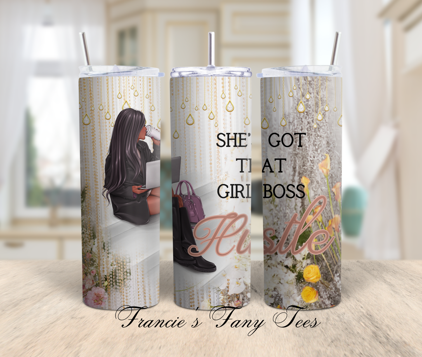 She's Got That Girl Boss Hustle/Boss Tumbler/20oz Tumbler/ Gift Idea/ Sublimation Tumbler