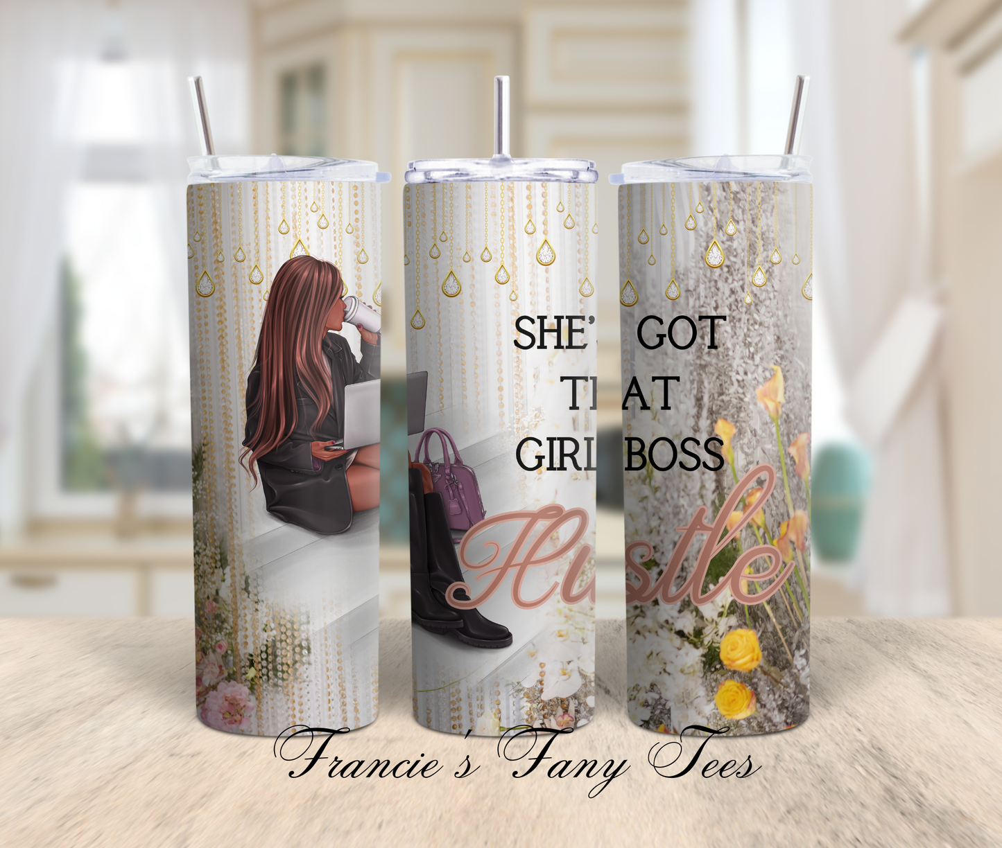 She's Got That Girl Boss Hustle/Boss Tumbler/20oz Tumbler/ Gift Idea/ Sublimation Tumbler