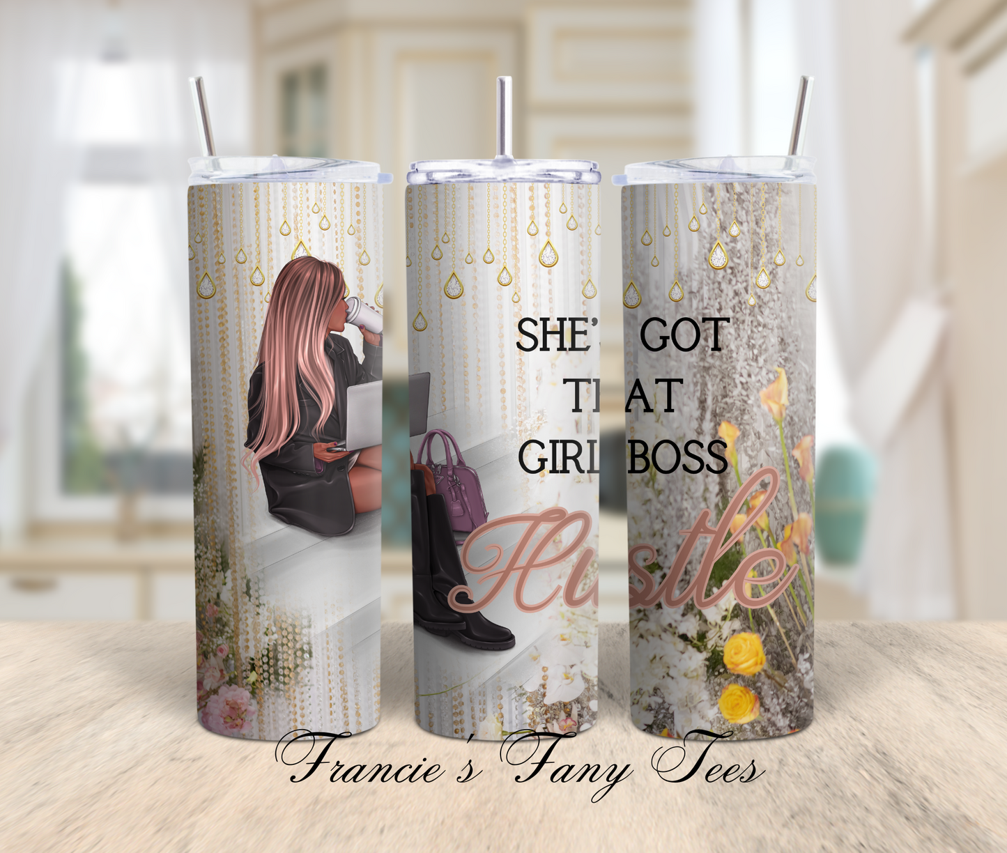 She's Got That Girl Boss Hustle/Boss Tumbler/20oz Tumbler/ Gift Idea/ Sublimation Tumbler