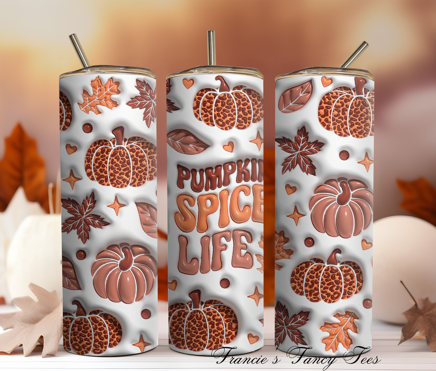 Pumpkin Tumbler/ Fall Tumbler/20oz Tumbler/ Sublimation Tumbler