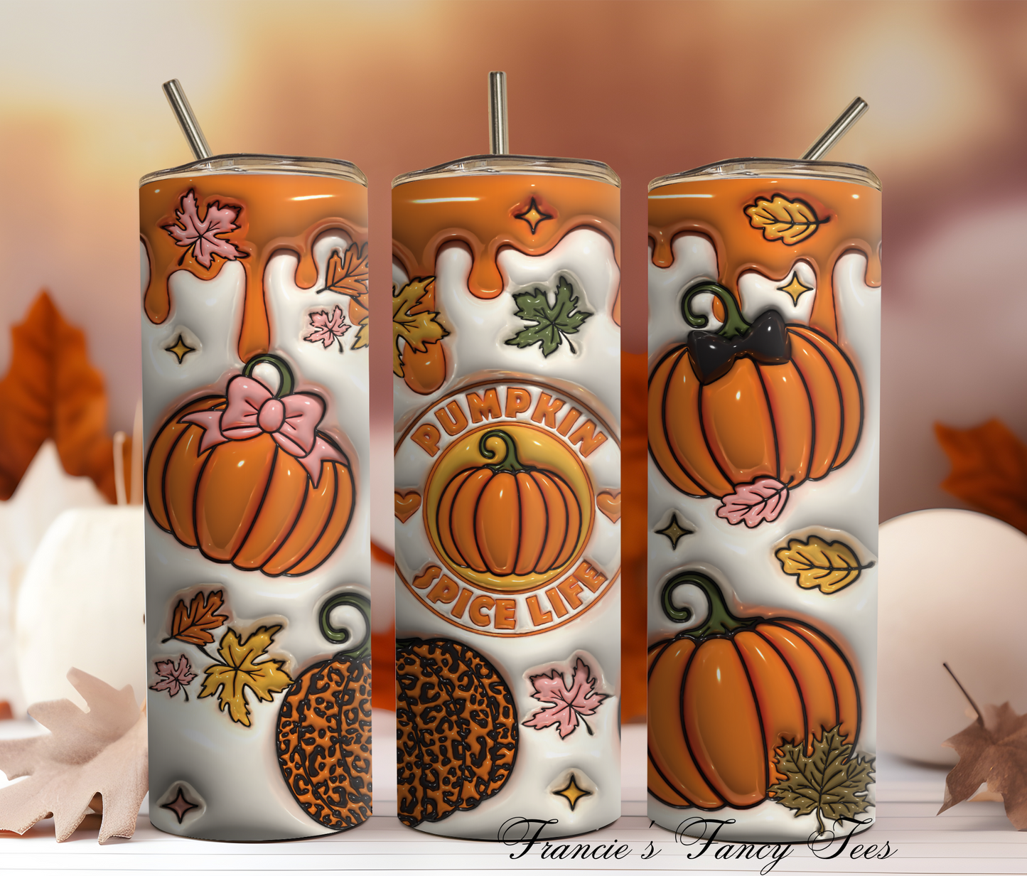 Pumpkin Tumbler/ Fall Tumbler/20oz Tumbler/ Sublimation Tumbler