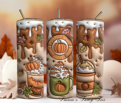 Pumpkin Tumbler/ Fall Tumbler/20oz Tumbler/ Sublimation Tumbler