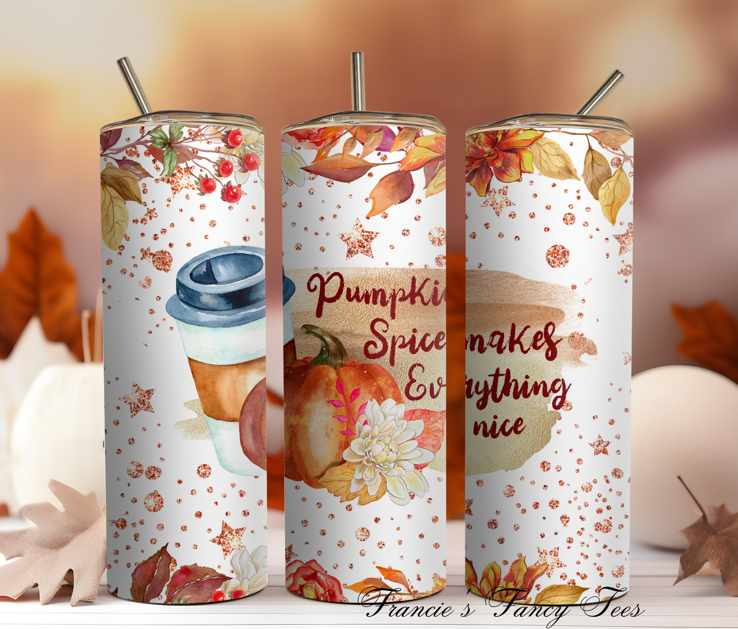 Coffee Girl/ Fall Tumbler/20oz Tumbler/ Fall Gift/ Sublimation Tumbler