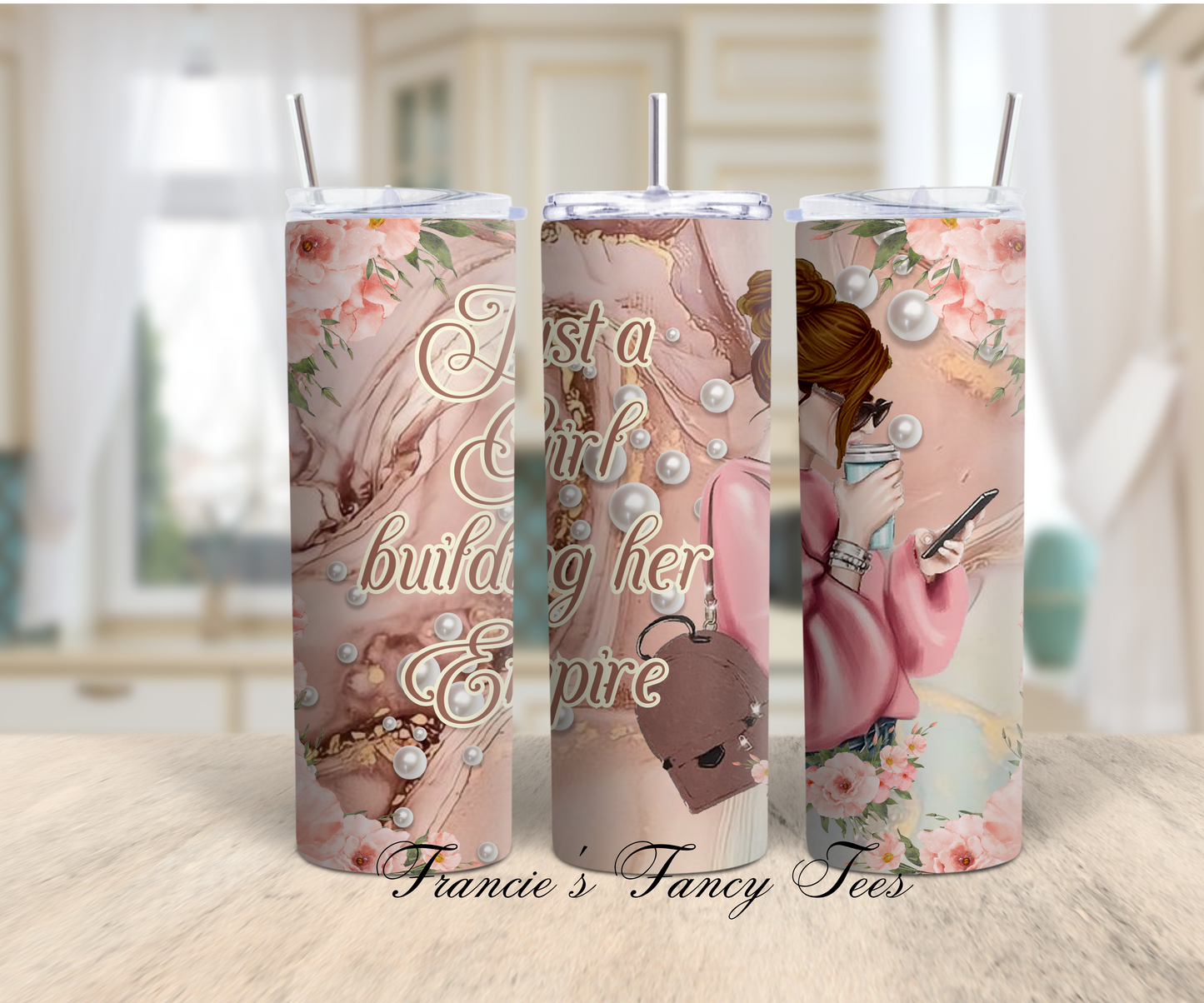 Just A Girl Building Her Empire/Gift/20oz Tumbler/ Sublimation Tumbler/Inspiring