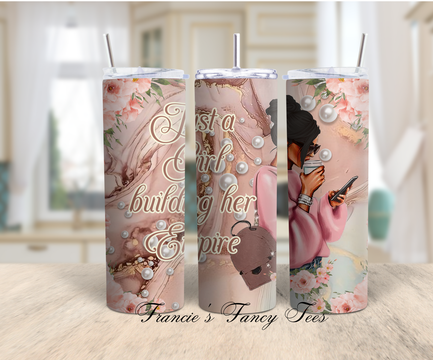 Just A Girl Building Her Empire/Gift/20oz Tumbler/ Sublimation Tumbler/Inspiring