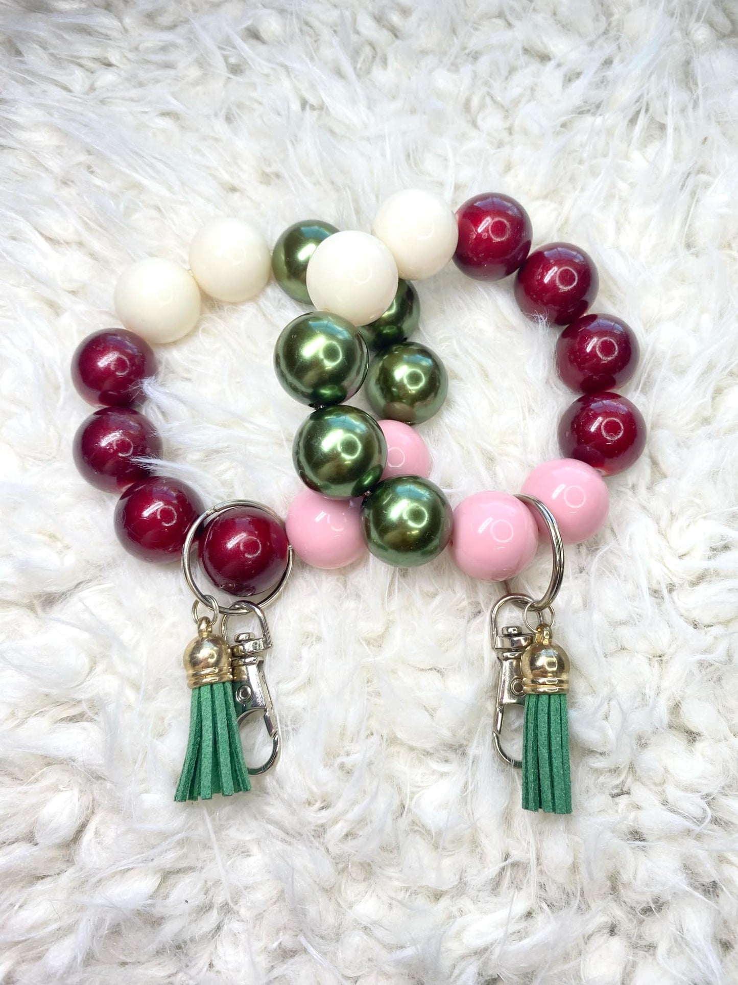 Acrylic Keychain/Keychain/Handmade/Acrylic Bead Wristlet Keychain/Best Gift