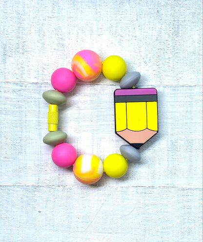 Teacher Theme Cup Charms/Stanley Charms/Stanley Handle Accessory/ Accessory For Cups/Silicone Beads