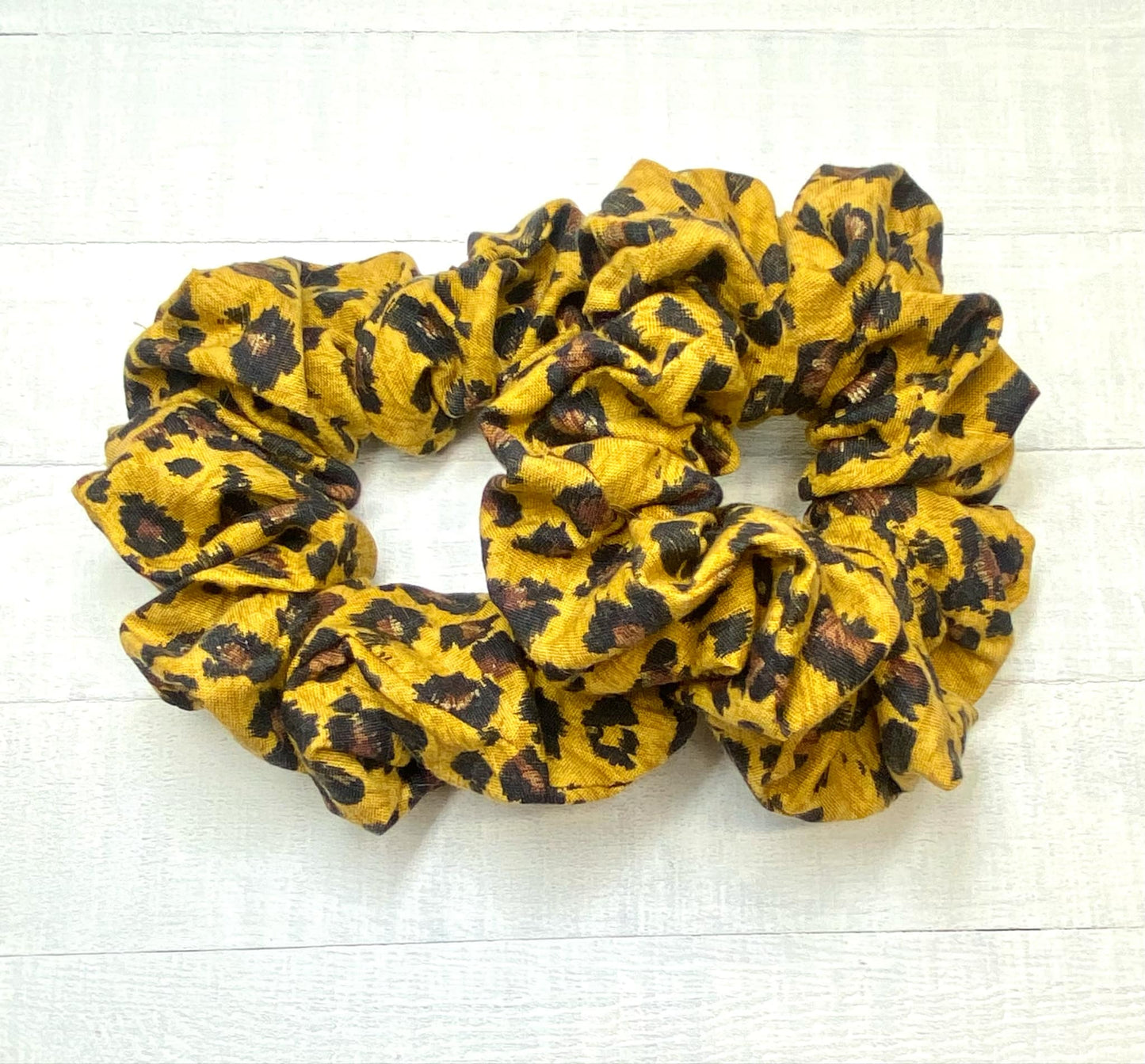 Cheeta Scrunchy/Ponytail Holder/Hair Tie/Birthday Gift/Wedding Gift/Scrunchies For Girls/Silk Fabric/Silk Scrunchies